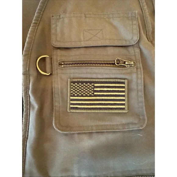 Blue Stone Conceal & Carry Vest Mens XL Safety Tactical Pockets Army Green USA - Picture 3 of 14